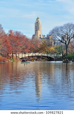 NEW YORK CITY - NOV 19: People have fun in Central Park on November 19, 2011 in New York City. It is a National Historic Landmark since 1963 and the most visited urban park in the United States.
