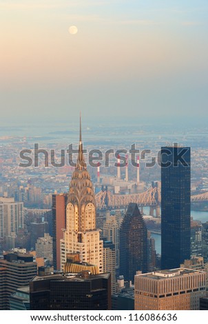 NEW YORK CITY, NY - NOV 20: The Chrysler Building is an Art Deco skyscraper and was the world\'s tallest building for 11 months. November 20, 2011 in Manhattan, New York City.