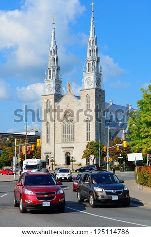 OTTAWA, CANADA - SEP 8: Ottawa city street view on September 8, 2012 in Ottawa, Canada. With population of 883,391 as in 2011 and as the capital of Canada, it is the fourth largest city in the country