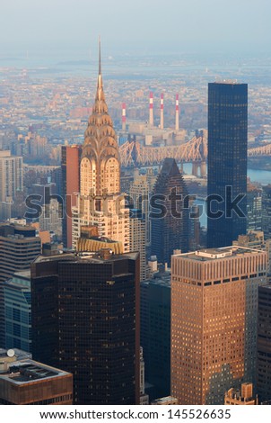 NEW YORK CITY, NY - NOV 20: The Chrysler Building is an Art Deco skyscraper and was the world\'s tallest building for 11 months. November 20, 2011 in Manhattan, New York City.