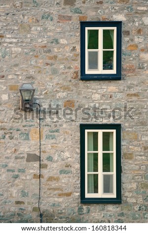 Ancient window of old building in Quebec City