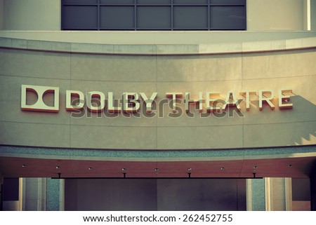 Los Angeles, CA - MAY 18: Hollywood Dolby Theatre interior on May 18, 2014 in Los Angeles. Started as a small community, it evolved into the home of world famous film industry