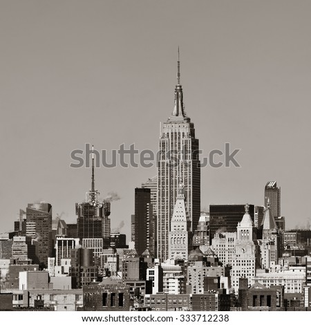 NEW YORK CITY, NY - JUL 11: Empire State Building and skyline on July 11, 2014 in New York City. It is a 102-story landmark and was world\'s tallest building for more than 40 years.