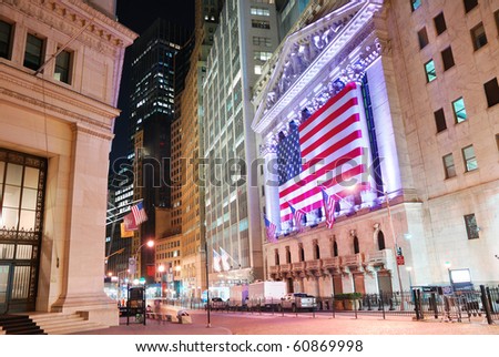 NEW YORK CITY - AUG 8: Wall Street, a metonymy for the \