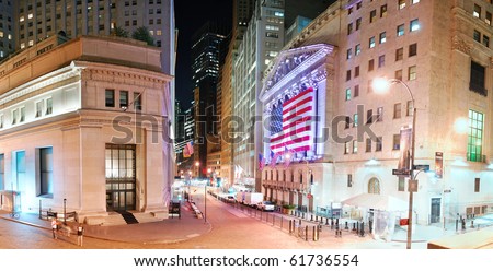 NEW YORK CITY - AUG 8: Wall Street, a metonym for the \
