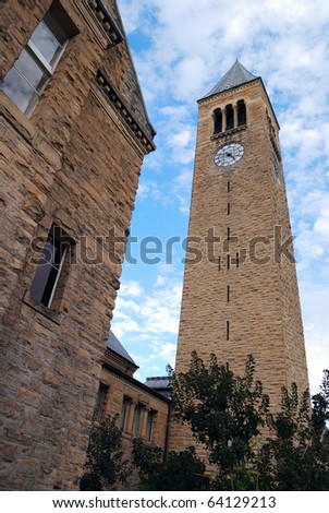 Cornell Chimes Bell Tower in cornell university campus