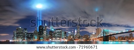 World+trade+center+lights+new+york+city