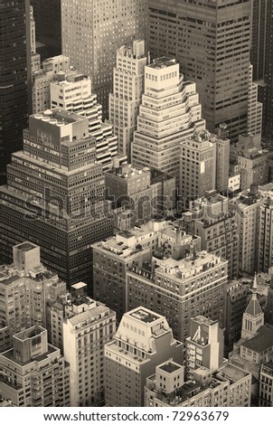 new york city skyline black and white. stock photo : New York City