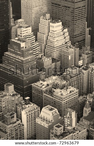 new york skyline black and white. stock photo : New York City