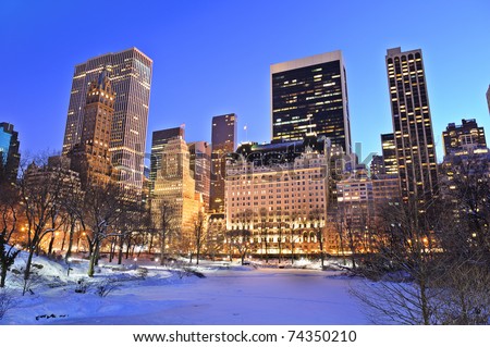 central park new york winter. stock photo : New York City