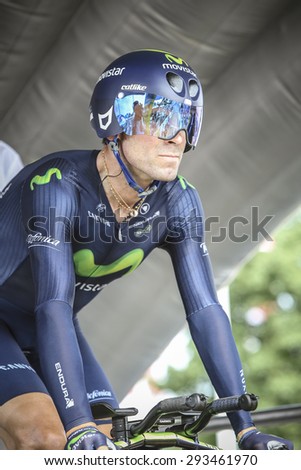 Utrecht, The Netherlands. 4th of July, 2015. Tour de France Time Trial Stage, ALEJANDRO VALVERDE, Team Movistar