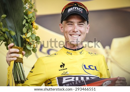 Utrecht, The Netherlands. 4th of July, 2015. Tour de France Time Trial Stage, ROHAN DENNIS, Team BMC, Podium Stage Winner