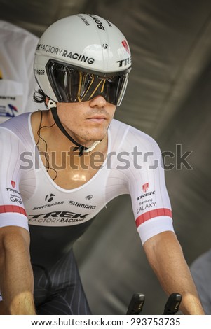 Utrecht, The Netherlands. 4th of July, 2015. Tour de France Time Trial Stage, JULIAN ARREDONDO, Team TREK Factory Racing