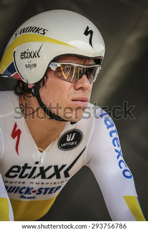 Utrecht, The Netherlands. 4th of July, 2015. Tour de France Time Trial Stage, RIGOBERTO URAN URAN, Team Etixx Quick Step