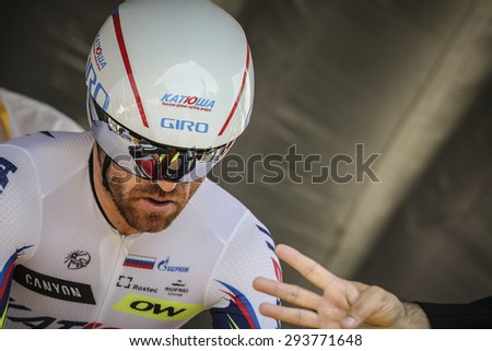 Utrecht, The Netherlands. 4th of July, 2015. Tour de France Time Trial Stage, LUCA PAOLINI, Team Katusha