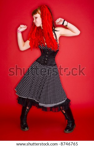 crazy red girl
