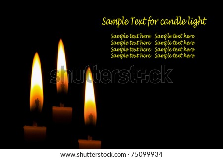 Candle light in the dark