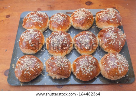 A healthy variety of whole grain breads, oatmeal molasses bread.