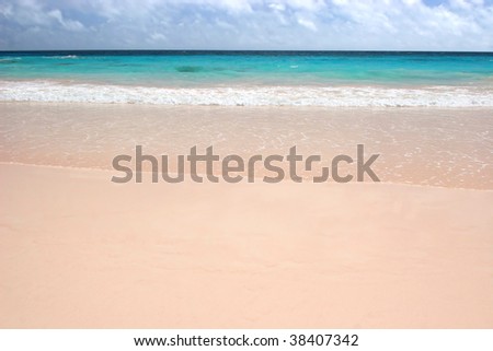 The pink sand of Horseshoe Bay Beach, Bermuda
