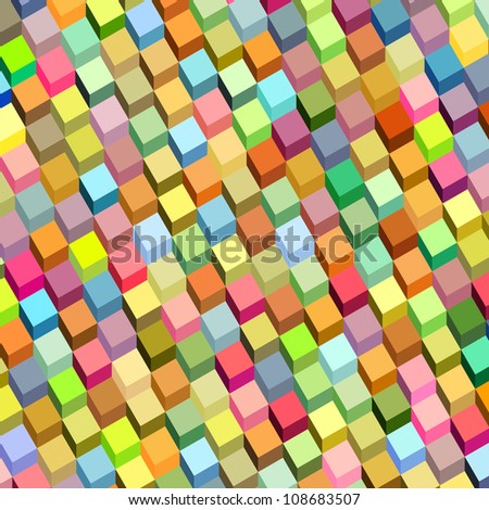 abstract cube pattern rainbow color surface backdrop