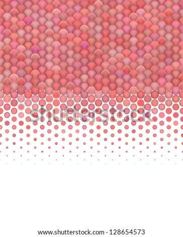 3d abstract render of gradient fluffy pink red bubble pattern