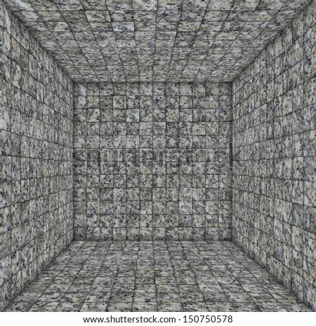 marble tile mosaic empty space room