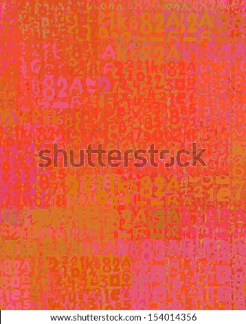 brush brute painted font and number backdrop pink orange