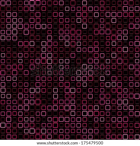 3d square glossy tiled pink tube with rounded corner pattern