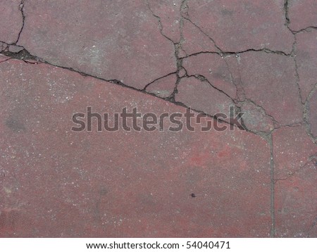 red dirty epoxy cracked floor
