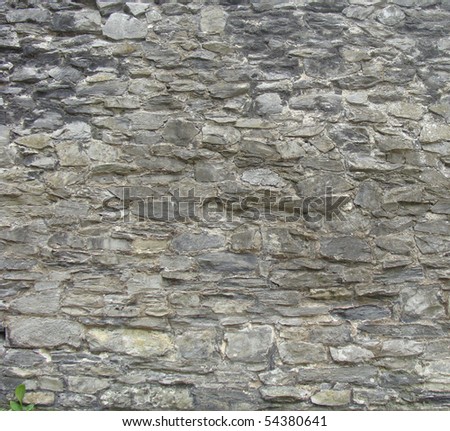 section of a large European medieval stone wall