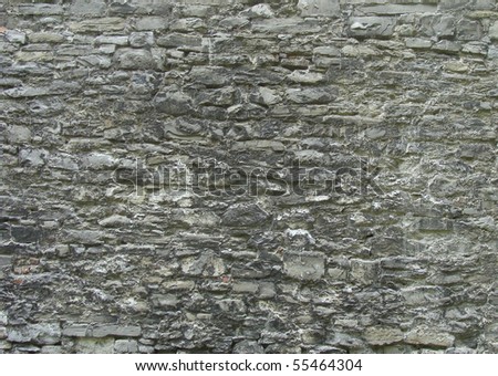 section of a large European medieval stone wall