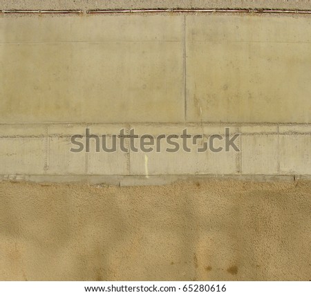 concrete wall section. layered concrete wall