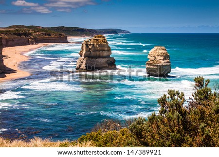 daylight view at coast of Twelve Apostles by Great Ocean Rd, Australia