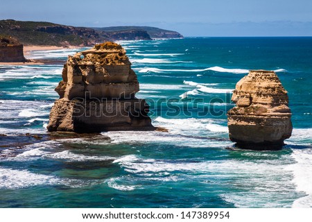 daylight view at coast of Twelve Apostles by Great Ocean Rd, Australia