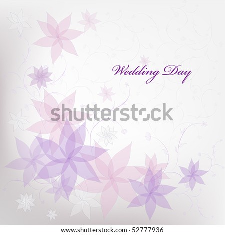 stock vector wedding floral background for invitations