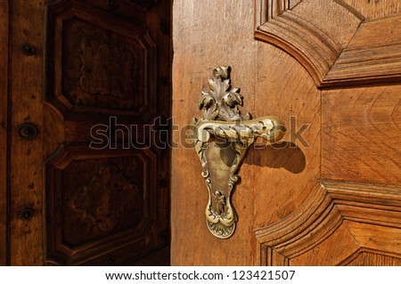 Holy temple door, entrance of the house of god