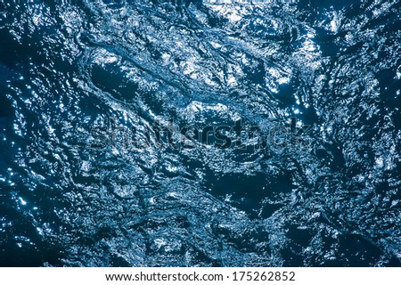 Surging river dark blue water surface background image