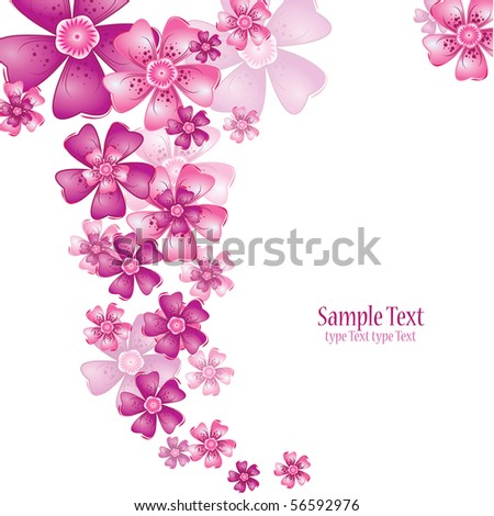 pink flower wallpaper. stock vector : pink floral