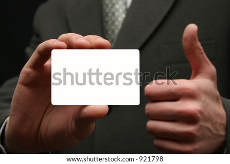 The man with an empty visiting card