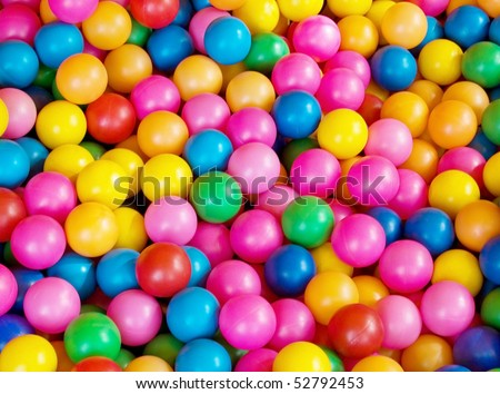The photo shows the plastic colored balls. Are used in entertainment shows
