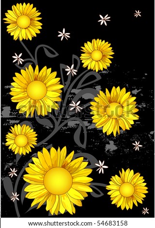 Yellow flowers sunflower