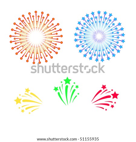 fireworks cartoon pictures. Colorful fireworks on