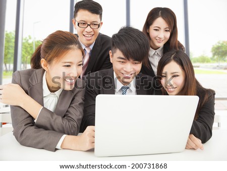 professional asian business team working in office
