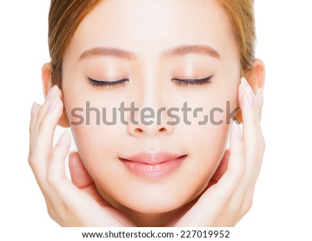 Beautiful young woman face Beautiful young woman face