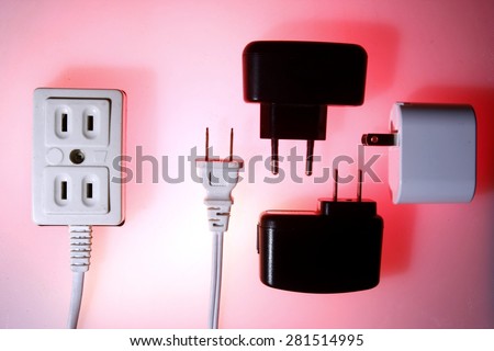 Electrical socket and electrical plugs\
Photo of Electrical socket and electrical plugs