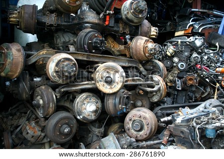 Used and surplus car engines and other car parts\
Used and surplus car engines and other car parts sold at a scrapyard
