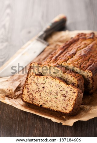 Homemade bread cake. Gluten-free.