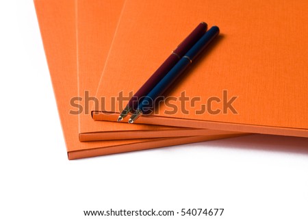 Office-Folder with Pen isolated on the white