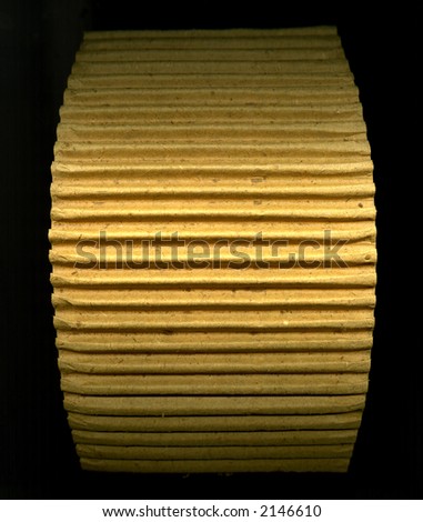 Curved corrugated paper board