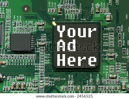 Your ad here sign on motherboard